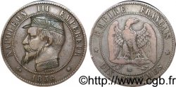 Dix centimes Napoléon III, tête nue, satirique 1856 Strasbourg F.133/36