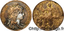 10 centimes Daniel-Dupuis, doré et argenté 1917  F.136/28 TB35 