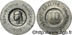 Essai en aluminium de 10 centimes Rude 1909 Paris VG.4637 