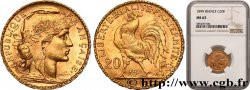 20 francs or Coq, Dieu protège la France 1899 Paris F.534/2