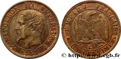 Un centime Napoléon III, tête nue 1857 Bordeaux F.102/36