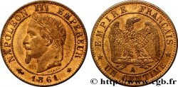 Un centime Napoléon III, tête laurée 1861 Paris F.103/1 SUP58 