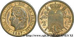 Essai de 2 centimes à la charte 1847 Paris VG.3003  SUP62 
