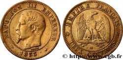 Deux centimes Napoléon III, tête nue 1853 Strasbourg F.107/3 TB20 