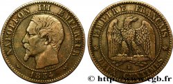 Deux centimes Napoléon III, tête nue 1854 Rouen F.107/10