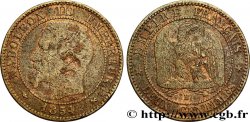 Deux centimes Napoléon III, tête nue 1854 Rouen F.107/10 SGE12 