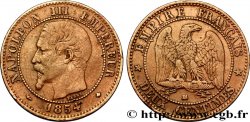 Deux centimes Napoléon III, tête nue 1854 Marseille F.107/17 TB35 