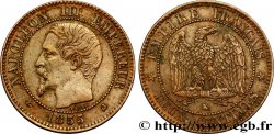 Deux centimes Napoléon III, tête nue 1855 Bordeaux F.107/33 TTB48 