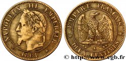 Deux centimes Napoléon III, tête laurée 1861 Paris F.108A/1