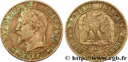 Deux centimes Napoléon III, tête laurée 1861 Paris F.108/1 TB20 
