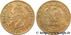 Deux centimes Napoléon III, tête laurée 1861 Strasbourg F.108A/2 TTB48 