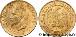 Deux centimes Napoléon III, tête laurée 1861 Bordeaux F.108/3 SUP55 