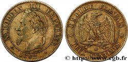Deux centimes Napoléon III, tête laurée 1862 Strasbourg F.108A/5 TB35 