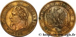 Deux centimes Napoléon III, tête laurée 1862 Strasbourg F.108A/6 TTB48 