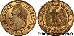 Deux centimes Napoléon III, tête laurée, buste définitif 1862 Bordeaux F.108A/7 SUP58 