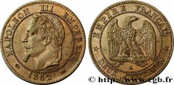 Deux centimes Napoléon III, tête laurée 1862 Bordeaux F.108A/7 TTB48 
