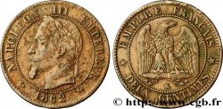 Deux centimes Napoléon III, tête laurée 1862 Bordeaux F.108A/7 TB20 