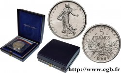 Piéfort Argent de 5 francs Semeuse 1968 Paris GEM.153 P3