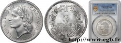 5 francs Lavrillier, aluminium, 9 ouvert 1945  F.339/3