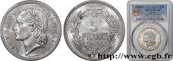 5 francs Lavrillier, aluminium 1945 Beaumont-Le-Roger F.339/4 MS64 PCGS