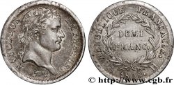 Demi-franc Napoléon Ier tête laurée, République française 1808 La Rochelle F.177/7