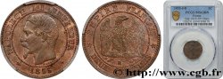 Deux centimes Napoléon III, tête nue 1855 Strasbourg F.107/23