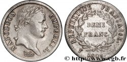 Demi-franc Napoléon Ier tête laurée, République française 1808 Lille F.177/16