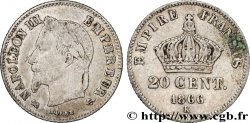 20 centimes Napoléon III, tête laurée, petit module 1866 Bordeaux F.149/6