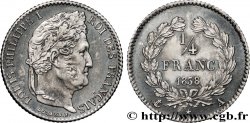 1/4 franc Louis-Philippe 1838 Paris F.166/69