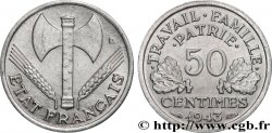 50 centimes Francisque, légère 1943  F.196/2