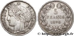 5 francs Cérès, sans légende 1870 Bordeaux F.332/2