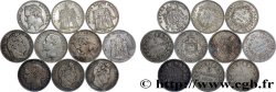 Lot de dix écus de 5 francs n.d.  F.-/