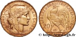 20 francs or Coq, Dieu protège la France 1904 Paris F.534/9
