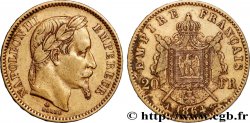 20 francs or Napoléon III, tête laurée 1864 Paris F.532/8