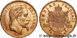 20 francs or Napoléon III, tête laurée 1867 Paris F.532/15