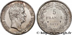 5 francs type Tiolier avec le I, tranche en creux 1831 Lille F.315/27