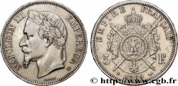 5 francs Napoléon III, tête laurée 1869 Strasbourg F.331/15