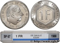 Essai de 1 franc De Gaulle 1988 Pessac F.227/1 FDC67 GENI
