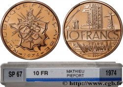 Piéfort Cu-Ni-Al de 10 francs Mathieu 1974 Pessac GEM.186 P1P FDC67 GENI