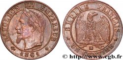 Un centime Napoléon III, tête laurée 1861 Strasbourg F.103/2