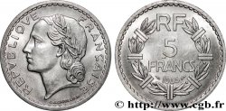 5 francs Lavrillier, aluminium, 9 ouvert 1945  F.339/3