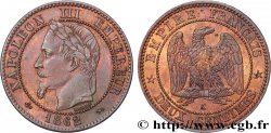 Deux centimes Napoléon III, tête laurée 1862 Bordeaux F.108A/7