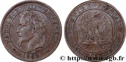 Deux centimes Napoléon III, tête laurée 1862 Bordeaux F.108A/7