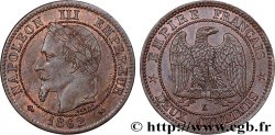 Deux centimes Napoléon III, tête laurée 1862 Bordeaux F.108A/7