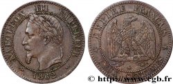 Deux centimes Napoléon III, tête laurée 1862 Bordeaux F.108A/7
