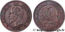 Deux centimes Napoléon III, tête laurée 1862 Bordeaux F.108A/7