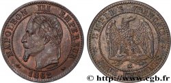 Deux centimes Napoléon III, tête laurée 1862 Bordeaux F.108A/7