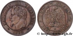 Deux centimes Napoléon III, tête laurée 1862 Bordeaux F.108A/7