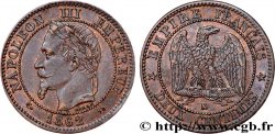 Deux centimes Napoléon III, tête laurée 1862 Bordeaux F.108A/7