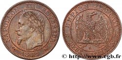 Deux centimes Napoléon III, tête laurée 1862 Bordeaux F.108A/7